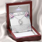 Rhinestone Heart Pendant Necklace To My Beautiful Sister