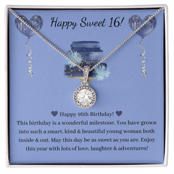 Sweet 16 Birthday Gift - Beautiful Circle Pendant Necklace