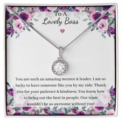 Lovely Eternal Love Circle Pendant Necklace For Your Boss