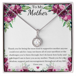 Lovely Eternal Love Circle Pendant Necklace For Your Mother