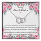 To Sister - Double Hoop Perfect Pair Necklace