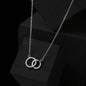 To Sister - Double Hoop Perfect Pair Necklace