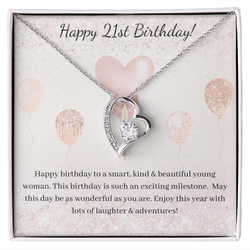 21st Birthday - Beautiful Heart Necklace