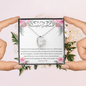 To My Beautiful Girlfriend - Heart Rhinestone Necklace