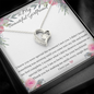 To My Beautiful Girlfriend - Heart Rhinestone Necklace