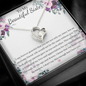 Rhinestone Heart Pendant Necklace To My Beautiful Sister