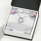 Rhinestone Heart Pendant Necklace To My Beautiful Sister