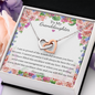 Double Interlocked Hearts Necklace For Granddaughter