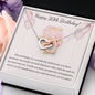50th Birthday Gift - Double Interlocked Hearts Necklace