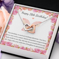 18th Birthday - Double Interlocked Hearts Necklace