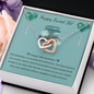 Sweet 16 Birthday Gift - Double Interlocked Hearts Necklace