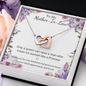 Double Interlocked Hearts Necklace For Mother In Law