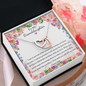 Double Interlocked Hearts Necklace For Granddaughter