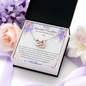 Double Interlocked Hearts Necklace For Daughter - Wedding Gift From Dad