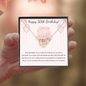 50th Birthday Gift - Double Interlocked Hearts Necklace