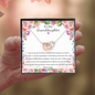 Double Interlocked Hearts Necklace For Granddaughter