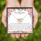 Double Interlocked Hearts Necklace For Granddaughter