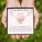 50th Birthday Gift - Double Interlocked Hearts Necklace