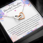 Double Interlocked Hearts Necklace For Daughter - Wedding Gift From Dad