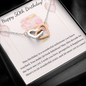50th Birthday Gift - Double Interlocked Hearts Necklace