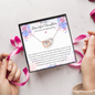 Double Interlocked Hearts Necklace For Daughter - Wedding Gift From Dad