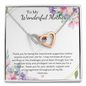 Double Interlocked Hearts Necklace For Mother