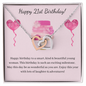 21st Birthday - Double Interlocked Hearts Necklace