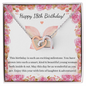 18th Birthday - Double Interlocked Hearts Necklace