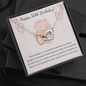 50th Birthday Gift - Double Interlocked Hearts Necklace