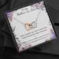 Double Interlocked Hearts Necklace For Mother In Law