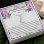 Little Ribbon Rhinestone Necklace For Your Daughter - Wedding Gift From Mom