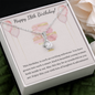 18th Birthday - Little Ribbon Rhinestone Necklace