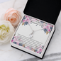Little Ribbon Rhinestone Necklace For Your Wife