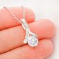 18th Birthday - Little Ribbon Rhinestone Necklace