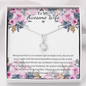 Little Ribbon Rhinestone Necklace For Your Wife
