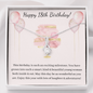 18th Birthday - Little Ribbon Rhinestone Necklace