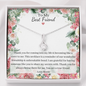 Little Ribbon Rhinestone Necklace For Best Friend