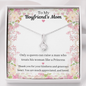 Little Ribbon Rhinestone Crystal Necklace For Boyfriend's Mom