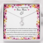 Little Ribbon Rhinestone Necklace For New Moms