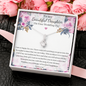Little Ribbon Rhinestone Necklace For Your Daughter - Wedding Gift From Mom