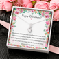 Retirement Gift - Little Ribbon Rhinestone Necklace