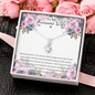 Little Ribbon Rhinestone Necklace For Your Wife