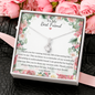 Little Ribbon Rhinestone Necklace For Best Friend