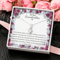 Little Ribbon Rhinestone Necklace For Grandma
