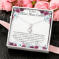 Little Ribbon Rhinestone Necklace For Your Mom