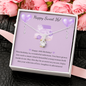 Sweet 16 Birthday Gift - Little Ribbon Rhinestone Crystal Necklace