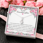Little Ribbon Rhinestone Necklace For Granddaughter