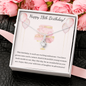 18th Birthday - Little Ribbon Rhinestone Necklace