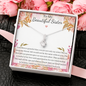 Little Ribbon Rhinestone Necklace For Your Sister