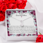 Little Ribbon Rhinestone Necklace For Grandma